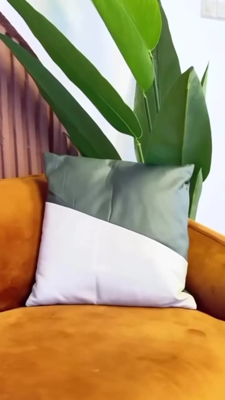 Burnt-orange lounge cushion detail