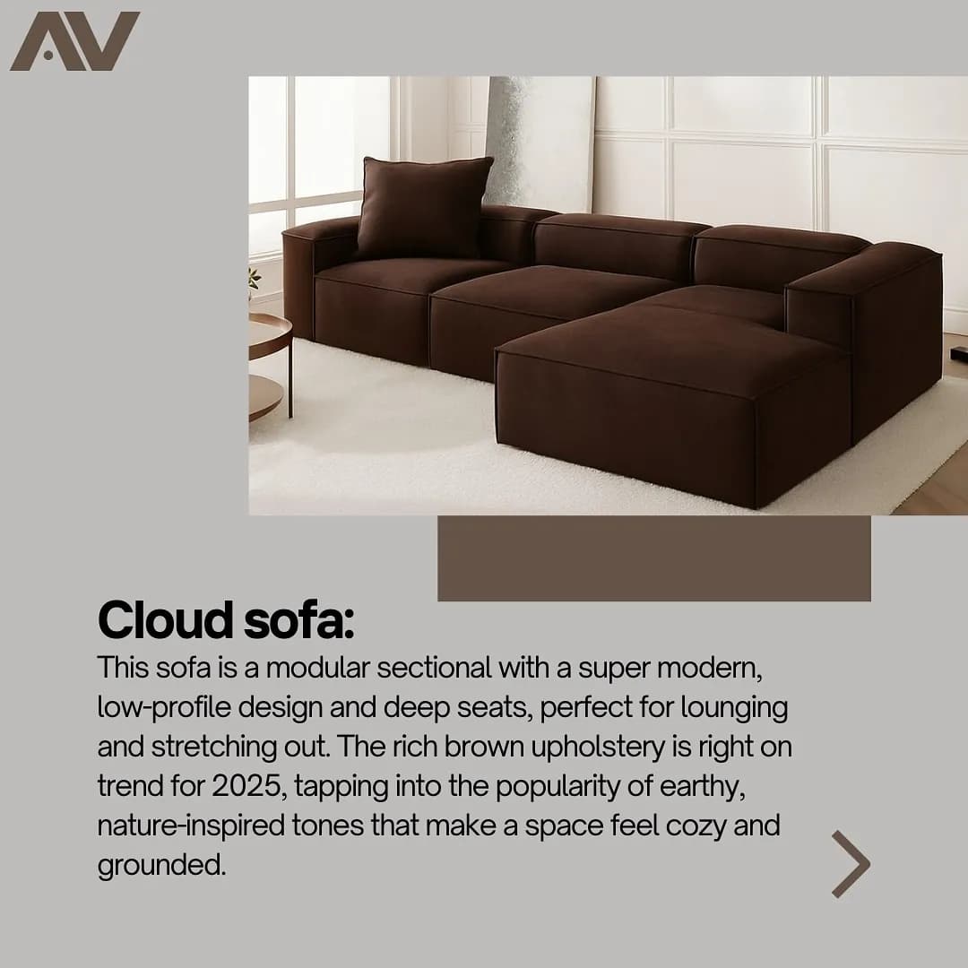 Brown modular cloud sofa