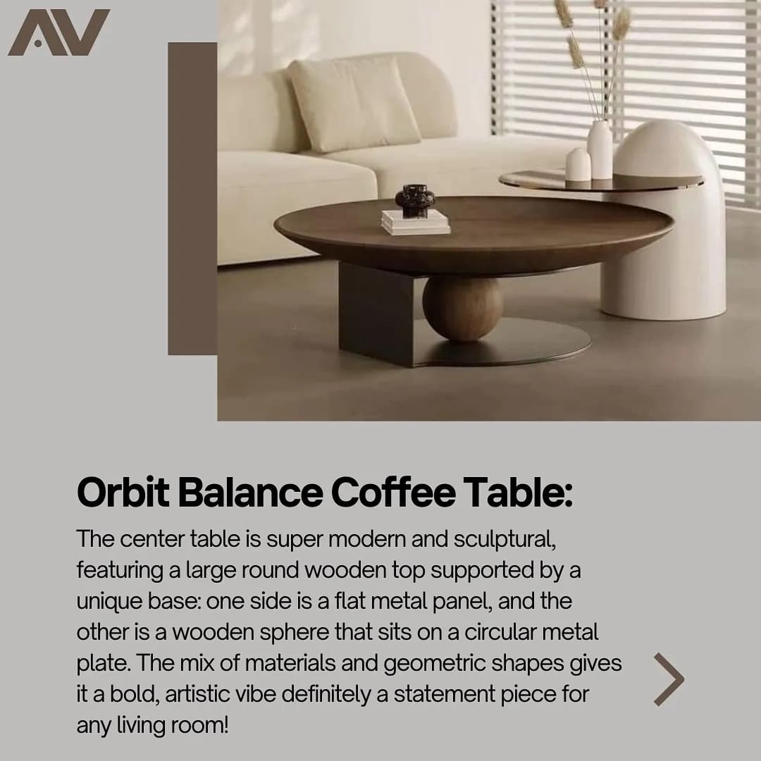 Orbit balance coffee table